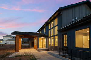 View of back house at dusk