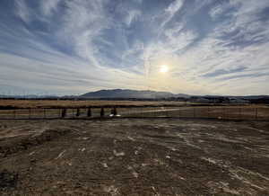 View of mountain feature with a rural view