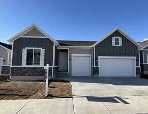 View of front facade with a garage