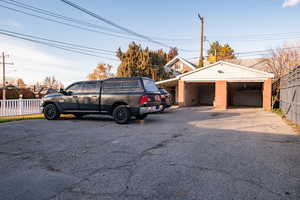 Garage with a carport