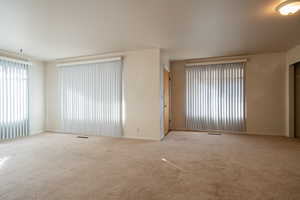 View of carpeted spare room