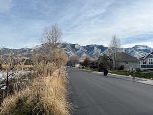 View of street featuring a mountain view