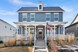 View of front facade featuring a porch