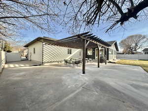 Exterior space featuring a pergola