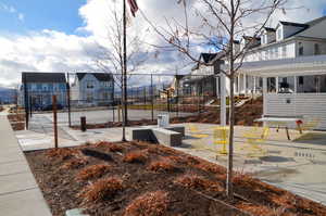 View of community with a pergola