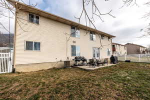 Patio outside walkout basement