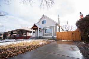 View of front of house featuring covered porch