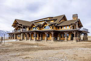 View of front of house featuring a mountain view