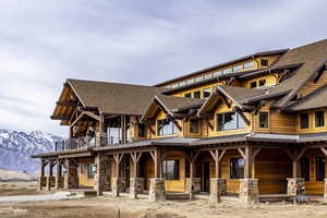 View of front facade with a mountain view