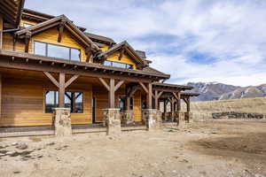 View of front facade featuring a mountain view