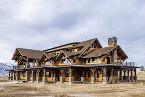 View of front of house with a mountain view