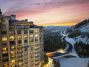 Exterior space with a mountain view