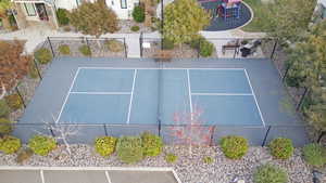 View of tennis court