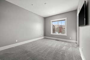 View of carpeted empty room