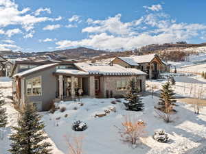 View of front facade featuring a mountain view