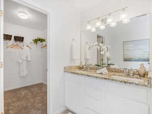 Bathroom featuring vanity