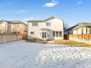 View of snow covered house