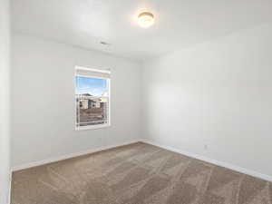 View of carpeted spare room