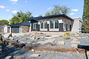 View of front of house featuring a garage