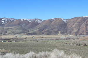 Mountain view featuring a rural view