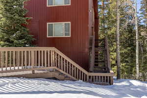 View of snow covered exterior