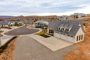 Aerial view featuring a mountain view