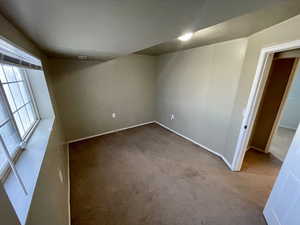 View of carpeted spare room