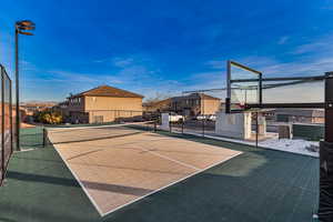 Community pickle ball / basketball court