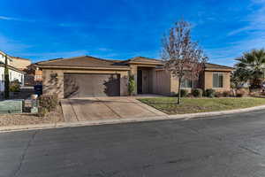 Single story home with a 2.5 car garage