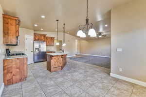 Looking from dining area to great room