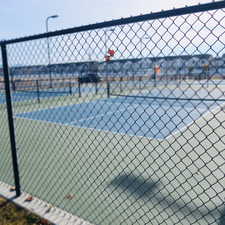 View of pickleball court