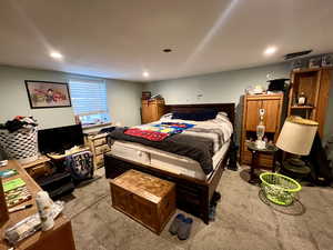 View of carpeted bedroom