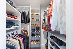 View of spacious closet