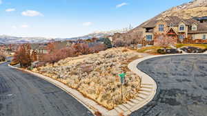 Exterior space with a mountain view