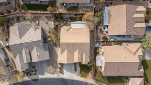 Birds eye view of property