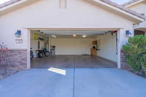 Garage with water heater