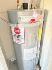 Utilities featuring electric water heater