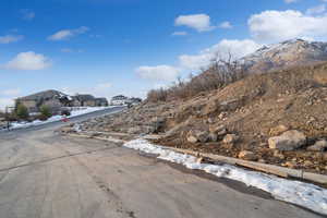 View of road with a mountain view