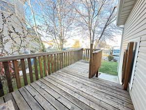 View of wooden deck