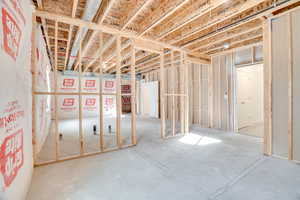 View of unfinished below grade area