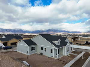 Exterior space featuring a mountain view