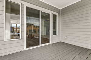 View of wooden deck