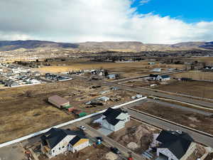 Bird's eye view featuring a mountain view