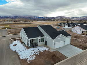 Bird's eye view featuring a mountain view