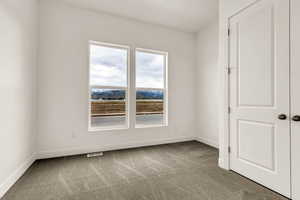 View of carpeted spare room