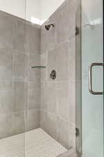 Bathroom with walk in shower