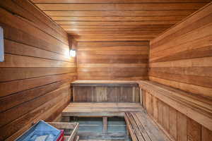 View of sauna.