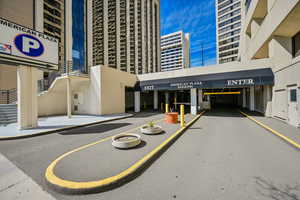 Entry to parking garage-guests, other.