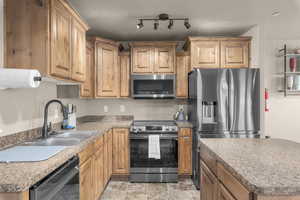 Kitchen featuring sink and stainless steel appliances