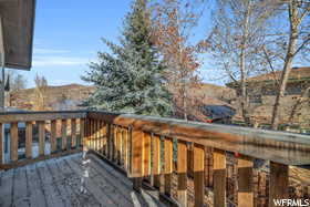 Deck with a mountain view